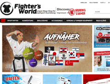 Tablet Screenshot of fightersworld.com